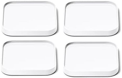 Caraway Spoon Rest Set of 4 - Stackable Spoon Holder for Kitchen Counter - Drip Catching, Heat-Resistant Design - Non-Slip Base - White