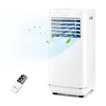 COSTWAY 10000 BTU Portable Air Conditioner, 3 in 1 AC Unit with Dehumidifier & Fan, Sleep Mode, 24H Timer, LED Display, Child Lock, Remote Control, Cool Rooms up to 350 Sq.Ft (White-10000BTU)