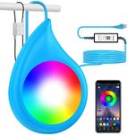 LyLmLe LED Pool Lights with APP Control, 10W RGB Dimmable Underwater Submersible Lights with Magnets, IP68 Waterproof Color Changing 12V Pool Lights for Inground Aboveground Pool, 26ft Cord