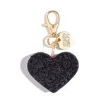 Personal Safety Alarm for Women - Ahh!-larm! Emergency Self-Defense Security Alarm Keychain with LED Light, Purse Charm, Black Glitter Heart