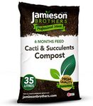 Cacti & Succulent Potting Compost Mix 35L Bag - Professional Formula Containing Perlite, Sand & Grit - Perfect for Indoor Use and Houseplants- By Jamieson Brothers