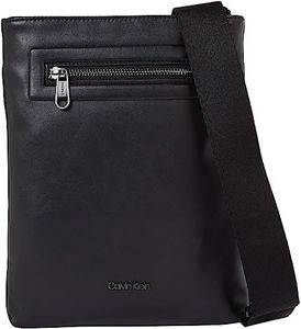 Calvin Klein Men Shoulder Bag Elevated Pu Small, Black (Ck Black Smooth), One Size, Black (Ck Black Smooth), One Size