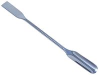 A2Z-DE010 Stainless Steel Double Ended Micro Lab Scoop Spoon Half Rounded & Flat End Spatula Sampler, 6" Length