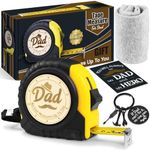 Fathers Day Tape Measure Gifts from Daughter, Son, Wife - "No One Measures Up to You" for Dad Birthday Gift (25FT)