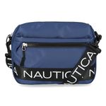 Nautica Women's Nylon Bean Crossbody/Belt Bag with Adjustable Shoulder Strap, Indigo, One Size