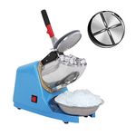 Carivia 110V Electric Ice Shaver Crusher,Portable Stainless Steel 4 Blades Ice Shaved Machine,300W 2200RPM Snow Cone Maker Shaved Ice Maker with Ice Plate,220lbs/hr for Home and Commercial Use