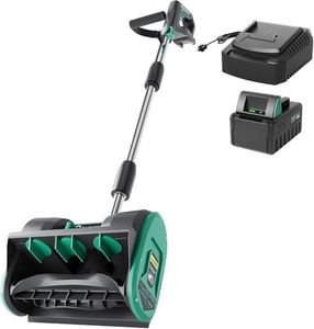 Cordless Snow Blower - 12 in, 20V, Snow Shovel with Battery Powered Snow Blower with Directional Plate & Adjustable Front Handle(4-Ah Battery & Fast Charger)