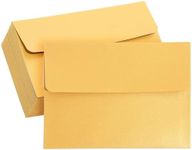 Paper Junkie 50 Pack A7 Metallic Gold Self-Sealing Envelopes for 5x7 Cards - Bulk Set of Gold Envelopes for Wedding, Birthday Party, Greeting Cards, Thank You Cards