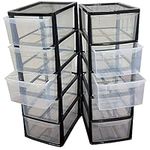 5 Plastic Storage Drawers Large Tall Tower Unit for Home, School, Office, Bedroom & Living Room With Clear Drawers (1)