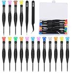 18 Pcs Torx Screwdriver Set, Mini Small Magnetic Torx Flat Phillips Head Screwdrivers Tweezers Repair Kit for Eyeglass Computer Phone Electronics Jewelry Watches PS4 Jeweler Screwdriver Set