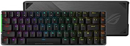 ASUS ROG Falchion 65% wireless mechanical gaming keyboard with 68 keys, wireless Aura Sync lighting, interactive touch panel, keyboard cover case, ROG NX Switches, and up to 450-hour battery life