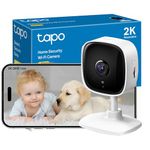 Tapo 2K Indoor Security Camera, Dog Camera,Baby Monitor, Motion Detection, 2-Way Audio,3MP, Night Vision, Cloud &SD Card Storage, Works with Alexa & Google Home, No Hub Required (Tapo C110)