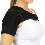 Vive Shoulder Brace for Women - Injury Recovery Compression Support Sleeve - for Rotator Cuff Injuries, Arthritis, Sprain, Dislocation, PT - Targeted Inflammation Pain Relief (Black, Medium)