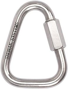 SHONAN Delta Quick Link Large Stainless Steel 4.1 Inch Triangle Chain Links Heavy Duty Triangle Carabiners Marine Grade, 1 Pack, 2517 Lbs Capacity