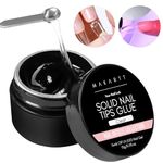 Makartt Solid Nail Glue Gel,15g Super Strong Nail Glue for Press On Nails UV/LED Lamp Gel Nail Glue Nail Adhesive Gel for Nail Tips Nail Art Manicure