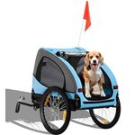 zoomundo Dog Bike Trailer Pet Bicycle Carrier Cargo Animal Dogs Travel Buddy in Turquoise