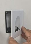 BestMounts - TV Cord Hider for Wall Mounted TV - White Cable Management Kit Hides TV Wires Behind The Wall- Includes 1 Pass Throughs, 1 Mounting Bracket - Quick Install