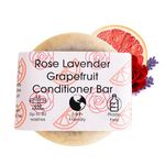 Rose, Lavender, & Grapefruit Hair Conditioner Bar, Natural Hair Care Bar, Vegan Hair Bars, Plastic-Free, No Chemicals & Preservatives, Up to 80 Washes, 60g - The Natural Spa