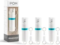 POM Pepper Spray Flip Top Keychain - Maximum Strength OC Spray Self Defenes - 25 Bursts, 10ft Range - Accurate Stream Pattern