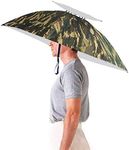 Luwint 35’’ Diameter Hands Free Umbrella Hat, Fishing Head Umbrella Gardening Gifts for Men Women Kids (Upgraded Camouflage)