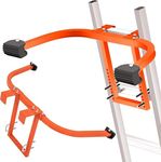 Ladder Stabilizer, Heavy Duty Steel Ladder Roof Hook Ladder Stabilizer with Wing Span/Wall Extension Accessory, Secure and Stable Ladder Standoff Arms for Roof Gutter with Anti-Slip Rubber Feet