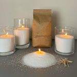 LARYNX Soy Wax Powder Candle Making Kit, 1 KG Wax with 100 Wicks Refillable Beaded Wax Sand DIY Pearled Candle, Self Extinguish Candle for Home Decor (1.0KG with 100 Wicks)