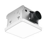 Fitop Bathroom Exhaust Fan with Light & Nightlight,130 CFM Ceiling Mount Shower Ventilation Fan, 1300lm, 2700K/4000K/6500K Selectable,1.5 Sones Quiet Bathroom Fan with Light