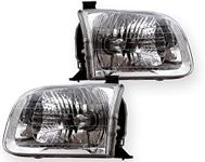 Auto Parts Avenue APA Replacement Head Lamp with Bulb for 2001 2002 2003 2004 Sequoia 2000 2001 2002 2003 2004 Tundra (Double Cab Model ONLY) Pair Passenger Right and Driver Left Side