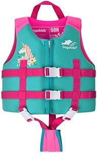 Gogokids Kids Swim Vest, Floaties for Toddler Learn to Swim, Float Jacket with Adjustable Safety Strap, Pool Floation Swimwear for Boys Girls