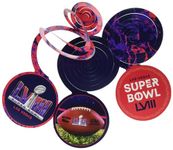 Super Bowl LVIII Paper Spiral Party Decorations Pack - 12 pieces with 5" Cutouts for Ultimate Football Theme Celebrations