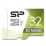 Silicon Power 32GB 3D NAND High Speed MicroSD Card for Dashcams and Home Monitoring + SD Adapter