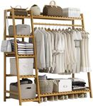 Baveke Bamboo Clothing Garment Rack