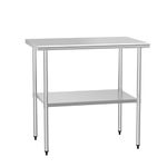 HOCCOT Stainless Steel Table for Prep & Work 24" X 36" inches with Adjustable Shelf, Commercial Workstations, Utility Table in Kitchen Garage Laundry Room Outdoor BBQ