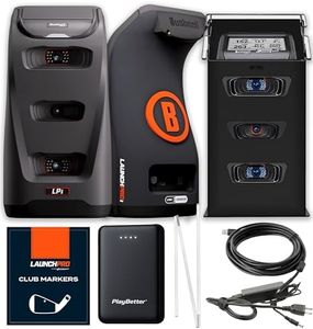 Bushnell Launch Pro LPi Circle B Edition Golf Launch Monitor Bundle - Tour-Level Accuracy, Camera-Based Measurement, Indoor Use with PlayBetter Launch Pro Case, Portable Charger, Club Markers & More