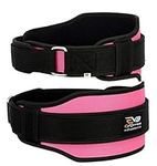 EVO Fitness Ladies Pink 6" Neoprene Weight Lifting Gym belts Back Support Wraps bodybuilding (Small)