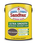 Sandtex masonry paint, 5 litres, ultra smooth brickwork, brown