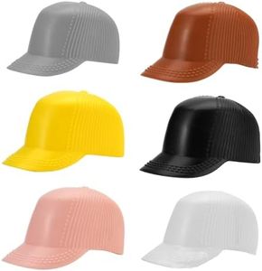 Mllxon Miniature Dollhouse Baseball Caps,Mini Doll Crafts Hats,11 inch Doll Accessories,6Pcs