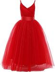 Glamulice Red Flower Girl Dresses L