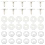 TOAOB 20 Set Doll Joints 45mm White Plastic Animal Joints Teddy Bear Joints for Doll Making Limbs and Head Joints