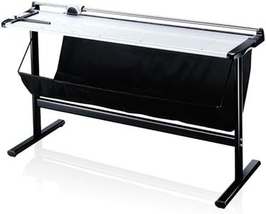 Olympia TR 1307 Rollenschneidegerät | Papierschneider Din A0 | 1300 mm Arbeitsbreite | Schneidemaschine Papier | bis zu 7 Blätter | Papierschneidemaschine mit Auffangbehälter & Untergestell | Silber