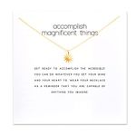 ZYAWP Friendship Gold Compass Necklace Good Luck Sun Pendant Chain Butterfly Y Necklace with White Meaning Gift Card for Women Girl