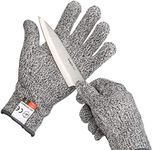 Yizhet Cut Resistant Gloves Level 5 Anti-Slash Work Safety Gloves High Performance Protective Safety Smart Touch Glove for Kitchen, Garden, Home, DIY, Cooking(Medium)