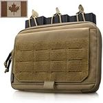 WYNEX Tactical Molle Admin Pouch of Kangaroo Style, Modular EDC Bag Utility Tool Pouch with Mag/Zipper Strip Insert