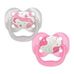 Dr. Brown's Advantage Glow in the Dark Soother - Pink, Stage 1 (0-6 months) 2 pack