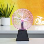 Global Gizmos 48980 8 Inch Mega Plasma Ball/Touch & Sound Activated/Multi-Coloured Lightning Display/Light Up Electric Globe Lamp | Night Light