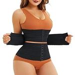 Chumian Segmented Waist Trainer for Women Waist Cincher Shapewear Tummy Control Girdle Underbust Corset Slimming Body Shaper (Black, L)