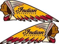 USTORE Vinyl Sticker Decal Indian Motorcycles War Bonnet Perfect for Helmets Weather Resist for Windows Car Cell Phone Bumpers Laptop Wall, 3.5" x 1.5"