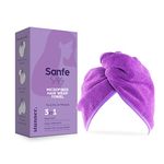 sanfe Selfly Stunner Microfiber Hair Wrap Towel, White