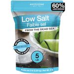 Aromasong Low Sodium Sea Salt - 100% Natural - 68% Less Sodium - Bulk 5 Lb Bag - Fine Grain Potassium Chloride with Dead Sea Salt - Used As Table Salt Substitute For Low Sodium Diet
