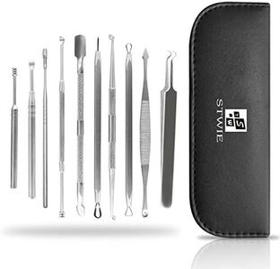 Blackhead Remover Tools Kits + Ear Wax Removal Tools +Cuticle Pusher Remover Kit,10PCS Remover Tools Professional Pimple Comedone Extractor Zit Popper Tool Kit with Free Cleaning Brush by Stwie